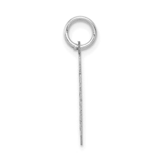14k White Gold Small Satin Number 30 Charm