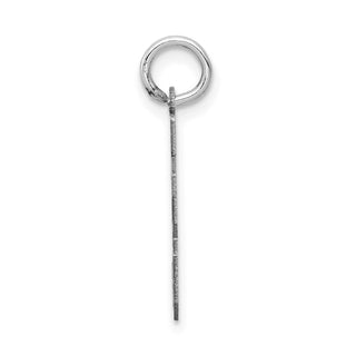 14k White Gold Small Satin Number 33 Charm