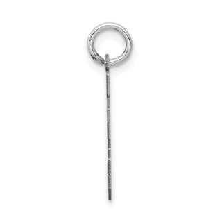 14k White Gold Small Satin Number 33 Charm