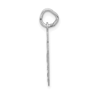 14k White Gold Small Satin Number 40 Charm