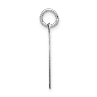14k White Gold Small Satin Number 46 Charm