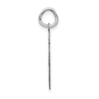 14k White Gold Small Satin Number 48 Charm