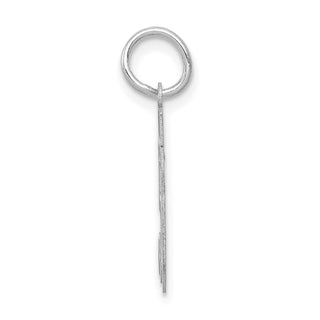 14k White Gold Small Satin Number 50 Charm