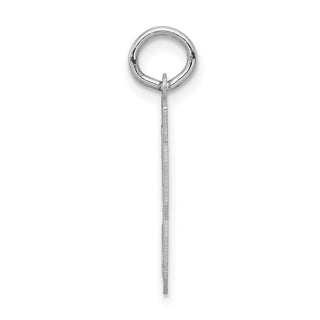 14k White Gold Small Satin Number 53 Charm