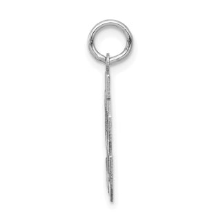 14k White Gold Small Satin Number 58 Charm