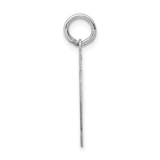 14k White Gold Small Satin Number 62 Charm