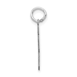 14k White Gold Small Satin Number 63 Charm