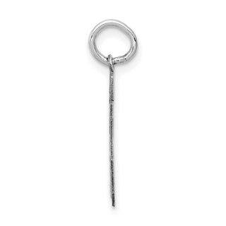 14k White Gold Small Satin Number 65 Charm