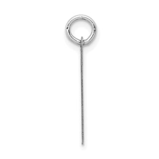 14k White Gold Small Satin Number 67 Charm