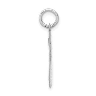 14k White Gold Small Satin Number 76 Charm