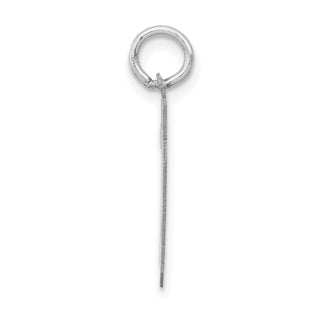 14k White Gold Small Satin Number 79 Charm