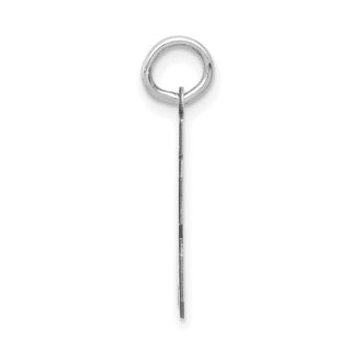 14k White Gold Small Satin Number 83 Charm