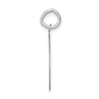 14k White Gold Small Satin Number 85 Charm