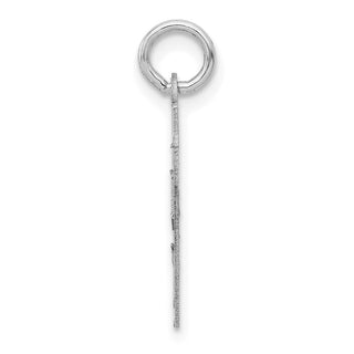 14k White Gold Small Satin Number 87 Charm