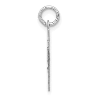 14k White Gold Small Satin Number 87 Charm