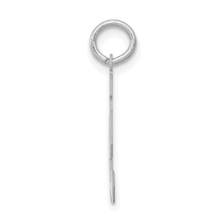 14k White Gold Small Satin Number 91 Charm