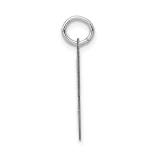 14k White Gold Small Satin Number 96 Charm