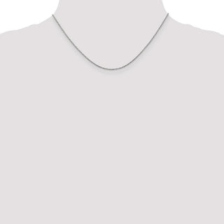 16" 14k White Gold .95mm Twisted Box Chain Necklace
