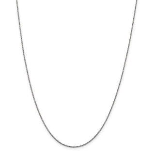 24" 14k White Gold .95mm Twisted Box Chain Necklace