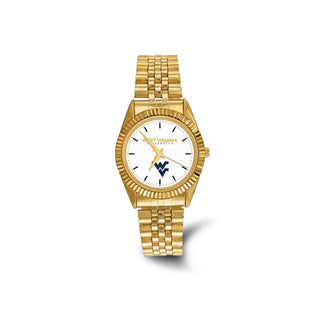 LogoArt West Virginia University Pro Gold-tone Gents Quartz Watch
