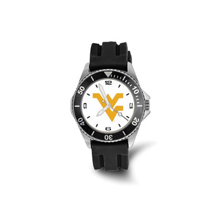 LogoArt West Virginia University Collegiate Gents Silicone Strap Quartz Watch