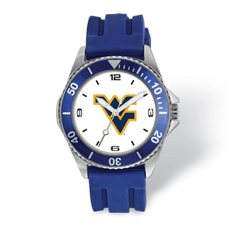 LogoArt West Virginia University Collegiate Gents Silicone Strap Quartz Watch