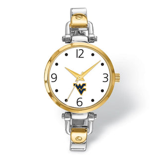 LogoArt West Virginia University Elegant Ladies 2-tone Quartz Bracelet Watch