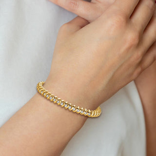 14k Yellow Gold A Diamond Tennis Bracelet X2000A