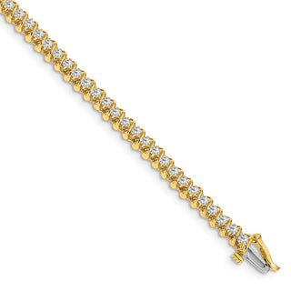 14k Yellow Gold AA Diamond Tennis Bracelet X2000AA