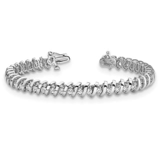 14k White Gold AAA Diamond Tennis Bracelet X2000WAAA