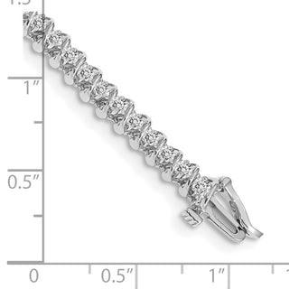14k White Gold AA Diamond Tennis Bracelet X2000WAA