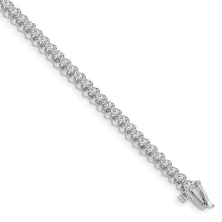 14k White Gold AA Diamond Tennis Bracelet X2000WAA