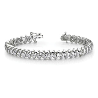 14k White Gold A Diamond Tennis Bracelet X2001WA