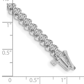 14k White Gold A Diamond Tennis Bracelet X2001WA