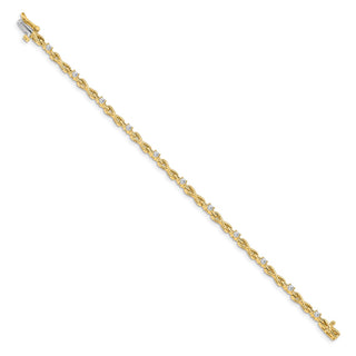 14k Yellow Gold AAA Diamond Tennis Bracelet X2106AAA