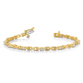 14k Yellow Gold AA Diamond Tennis Bracelet X2106AA