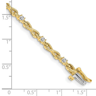 14k Yellow Gold A Diamond Tennis Bracelet X2106A