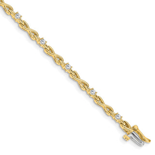 14k Yellow Gold A Diamond Tennis Bracelet X2106A