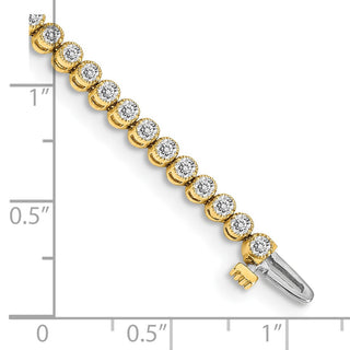 14k Yellow Gold A Diamond Tennis Bracelet X2896A