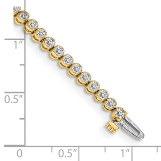 14k Yellow Gold A Diamond Tennis Bracelet X2896A