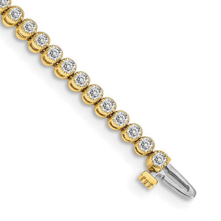 14k Yellow Gold A Diamond Tennis Bracelet X2896A