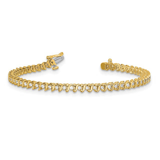 14k Yellow Gold AAA Diamond Tennis Bracelet X700AAA