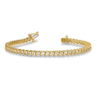 14k Yellow Gold AA Diamond Tennis Bracelet X700AA