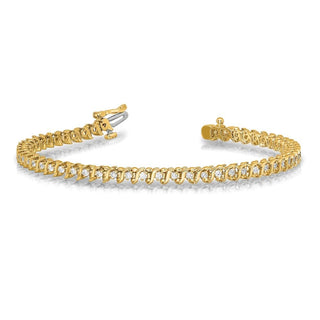 14k Yellow Gold AA Diamond Tennis Bracelet X700AA