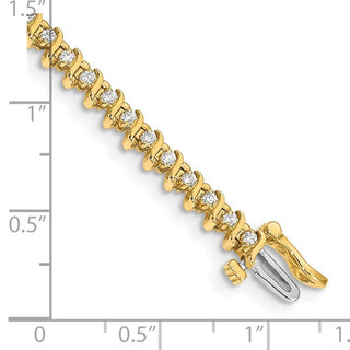 14k Yellow Gold A Diamond Tennis Bracelet X700A