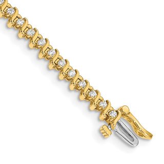 14k Yellow Gold AAA Diamond Tennis Bracelet X700AAA