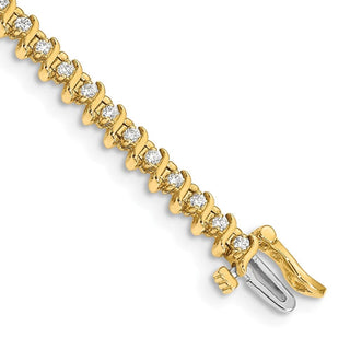 14k Yellow Gold AA Diamond Tennis Bracelet X700AA