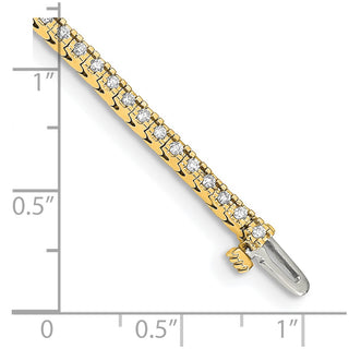 14k Yellow Gold AA Diamond Tennis Bracelet X729AA