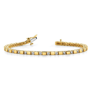 14k Yellow Gold A Diamond Tennis Bracelet X742A