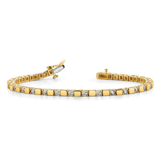 14k Yellow Gold AA Diamond Tennis Bracelet X742AA